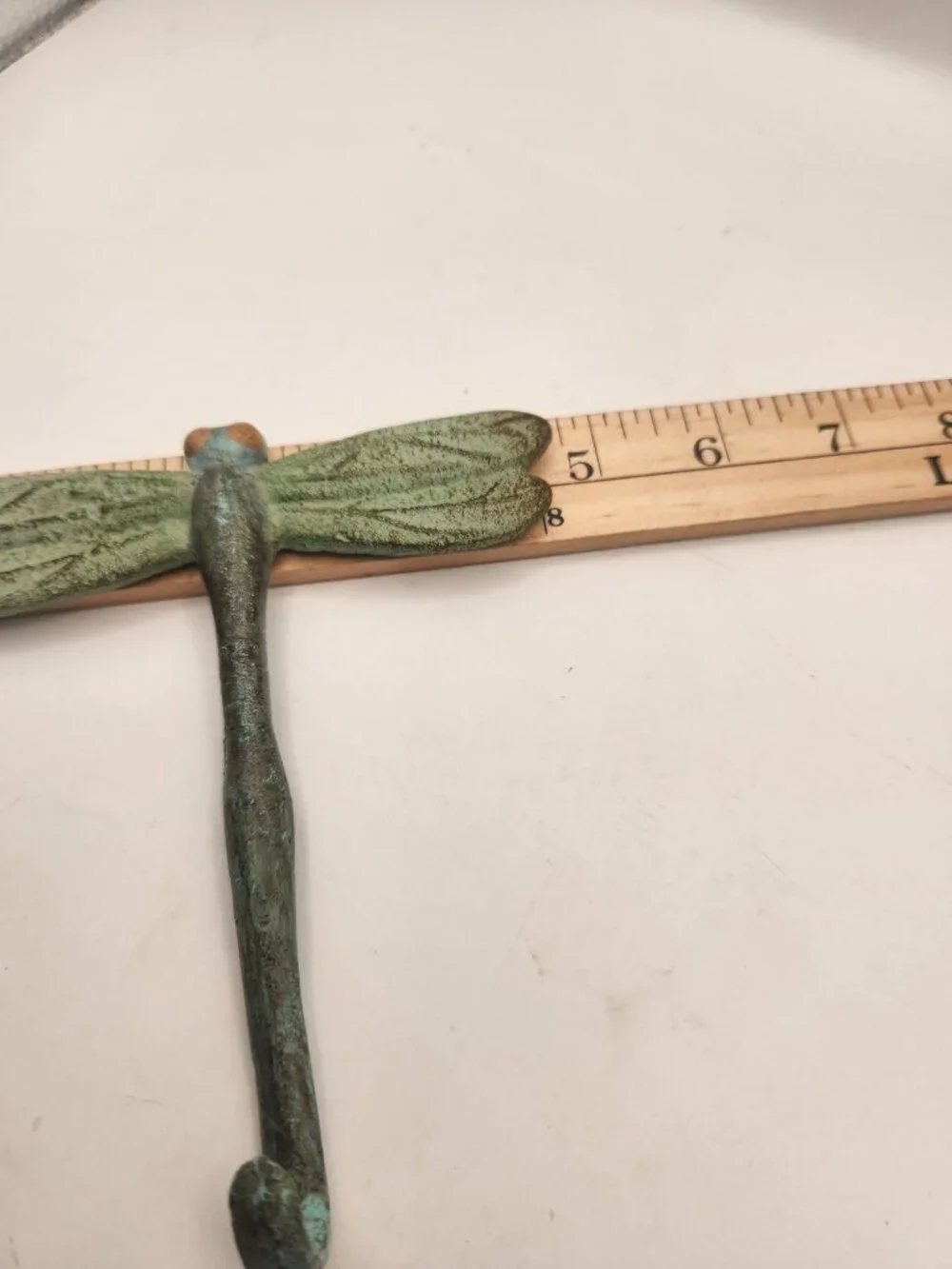 solid cast brass or bronze dragonfly wall hook